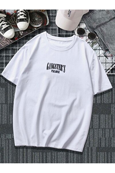 Machetta Plus Size Gangster's Paradise Printed Oversize Crew Neck T-shirt