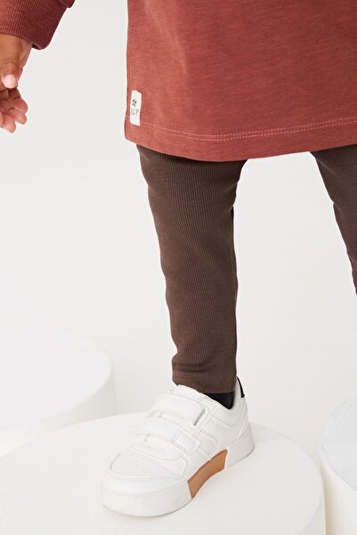 Next Baby Cotton Rust Brown Top and Bottom Set