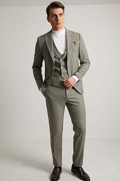 Fc Plus Yelekli Takım Elbise - Extra Slim Fit