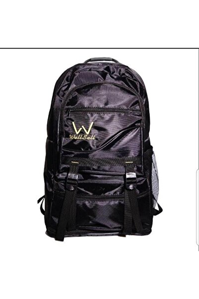 Pantoloncu Ali Siyah Dağcı Kamp Körüklü Su Geçirmez Sırt Çantası