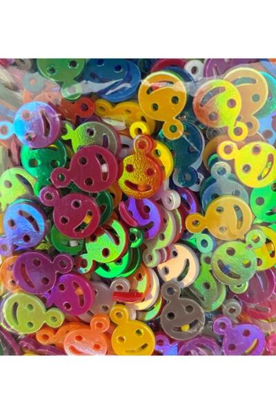 Öztürk بلكسي جانجان وجه مبتسم إبرة ونقش بلاستيك (سميك) ختم 7 ملم. 20 جرام. تق...