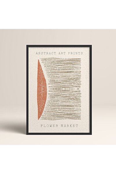 HOMEPACK Modele colorate abstracte cu cadru laminat negru Pictură de artă mod...