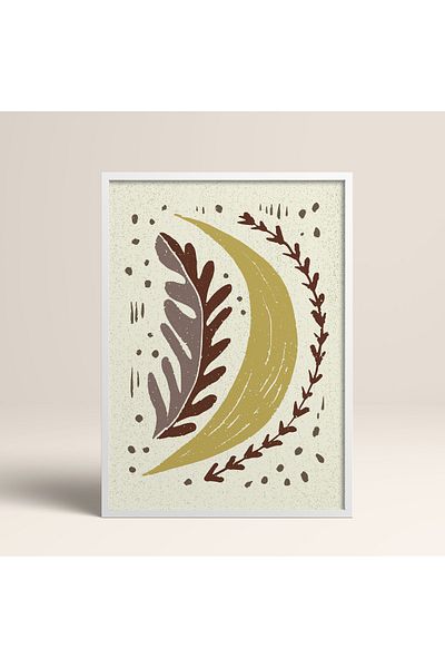 HOMEPACK Modele colorate abstracte cu cadru laminat alb pictură de artă modernă cu flori