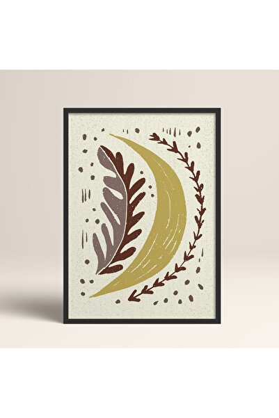 HOMEPACK Modele colorate abstracte cu cadru laminat negru Pictură de artă modernă cu flori