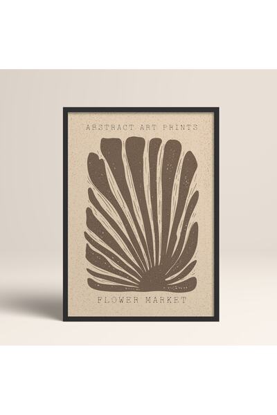 HOMEPACK Abstract Colorful Patterns Flower Modern Art Painting with Black Lam...