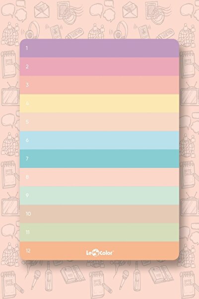 Le Color Σετ επιτραπέζιου σχεδιασμού παστέλ 3 τεμαχίων