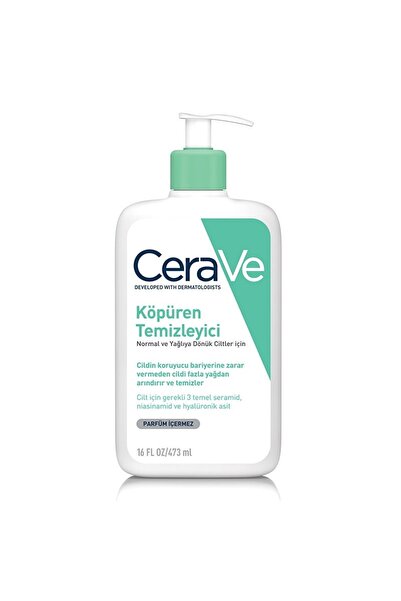 CeraVe Köpüren Temizleyici Seramid Içerikli Normal & Yağlı Ciltler Yüz Vücut 473 Ml