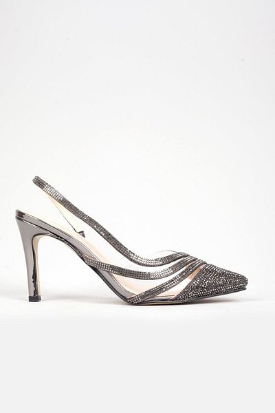 Adım Adım Women's Stone Detailed Thin Heeled Evening Dress Shoes