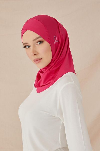 ELF PRIVE Cross Hijab Bonnet-fuchsia