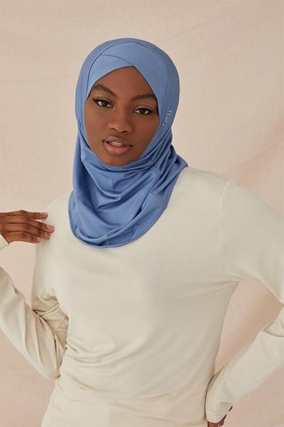 ELF PRIVE Cross Hijab Bonnet-indigo