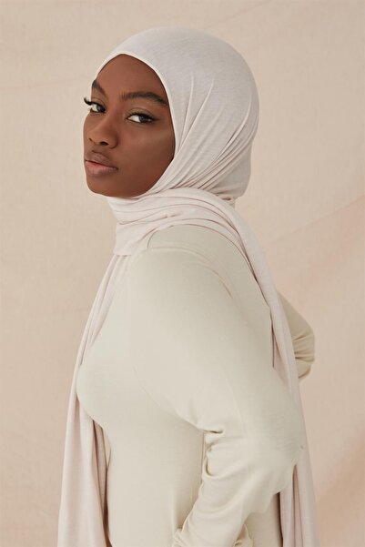 ELF PRIVE Premium Düz Pamuk Penye Şal-soft Pudra