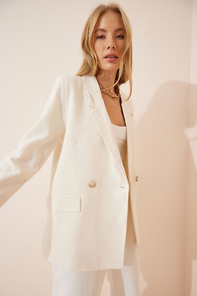 Happiness İstanbul Blazer - Beige - Regular Fit