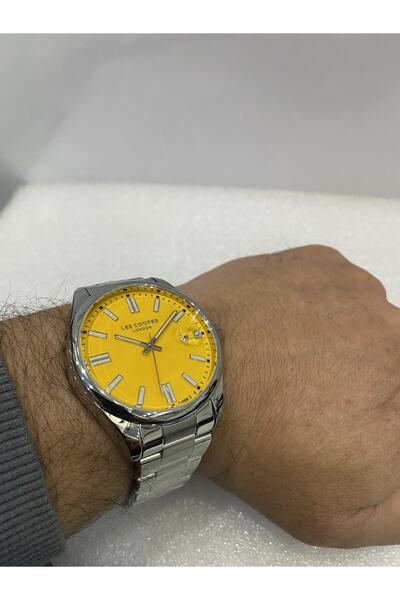 Lee Cooper Erkek Kol Saati Özel Sarı Renk 45 Mm 5 Atm