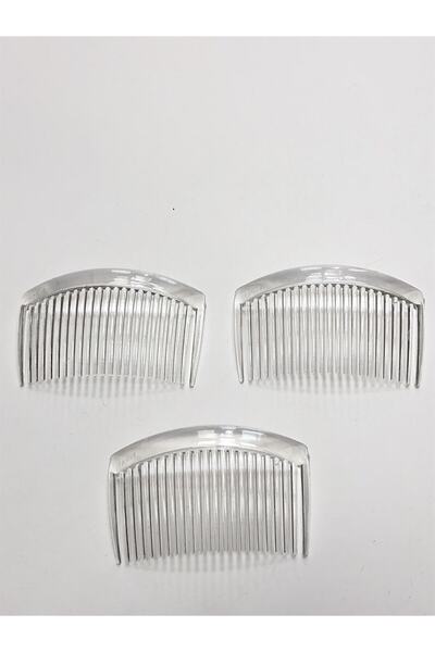 FdayAksesuar Boncuk Çeşitleri Renkli Şeffaf Renk Tarak Toka 8 Cm 1 Adet Tap-1...