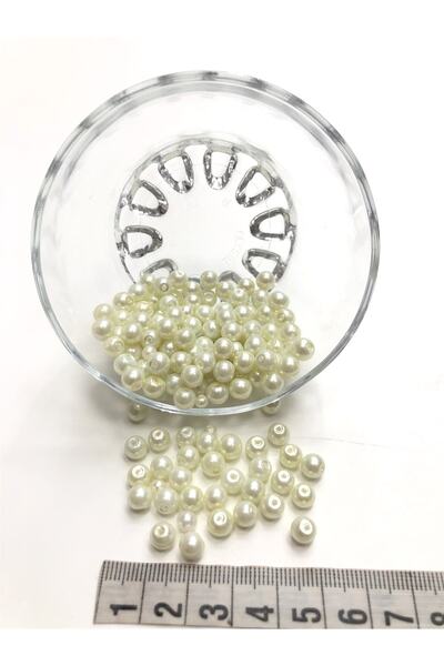 FdayAksesuar Vrste perli Šarene krem staklene perle 6 mm – Perle