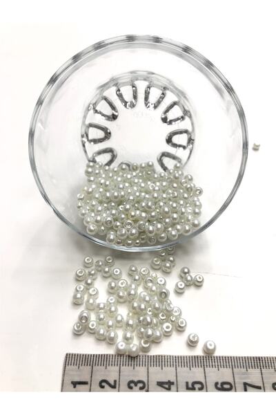 FdayAksesuar Ποικιλία από χάντρες: Πολύχρωμες λευκές γυάλινες χάντρες μαργαρι...