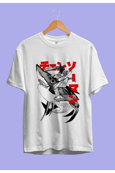 ZOKAWEAR Tricou Anime cu design special Chainsaw Man Denji And Beam