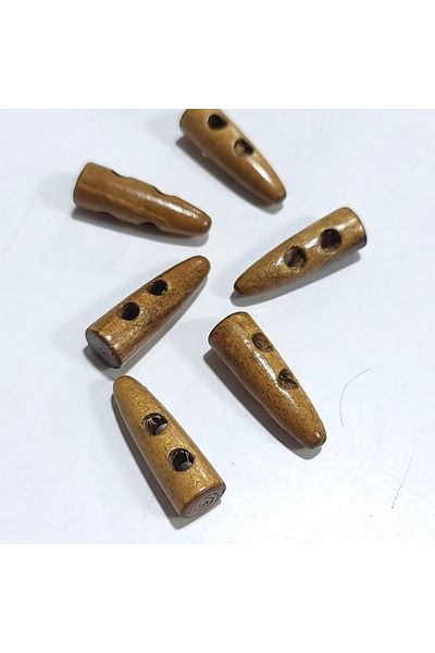 ÜNSALAN HOBİ Light Brown Wooden Ivory Shepherd Button 5 Pieces 3cm