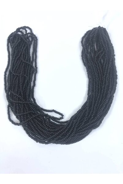 FdayAksesuar Видове мъниста Черни мъниста от пясък 1 низка – Мъниста