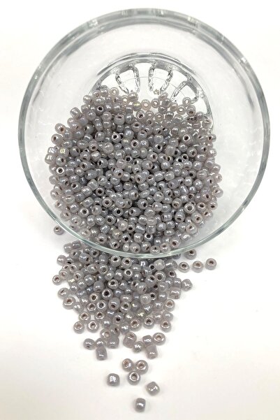 FdayAksesuar Χάντρες Πέτρας Γκρι Χρώματος Πέτρας 4 χιλ. 50 γρ. – Χάντρες