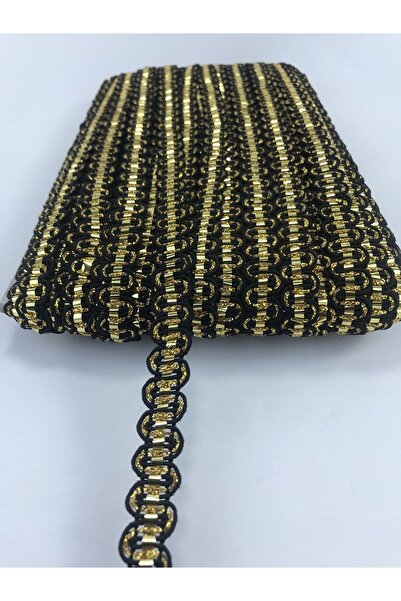 FdayAksesuar Διακοσμητική κορδέλα αξεσουάρ 5 μέτρων Μαύρο χρυσό με λεπτομέρει...