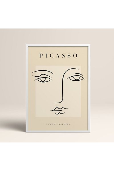 HOMEPACK Επιτραπέζιο έργο τέχνης Picasso Modern Gallery Abstract Artwork Collection με κορνίζα
