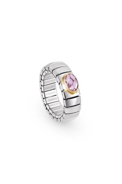 NOMİNATİON Extensıon Ring (s) In Stainless Steel With 18k Gold And Cubic Zirc...