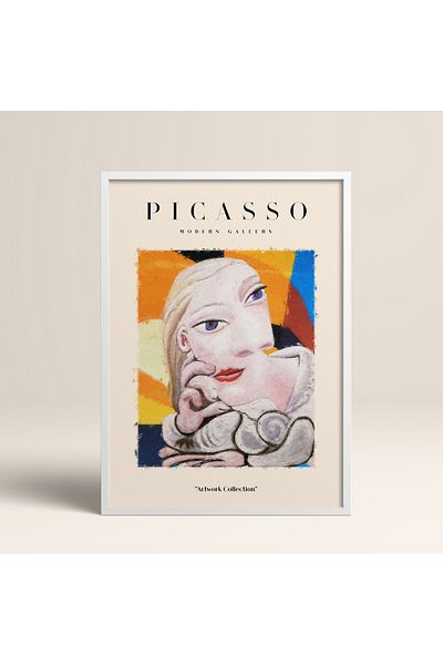 HOMEPACK Επιτραπέζιο έργο τέχνης Picasso Modern Gallery Abstract Artwork Collection με κορνίζα