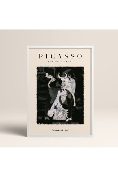HOMEPACK Επιτραπέζιο έργο τέχνης Picasso Modern Gallery Abstract Artwork Collection με κορνίζα