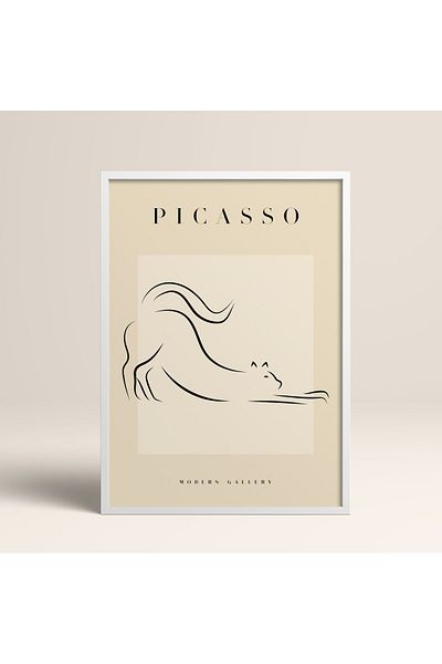HOMEPACK Επιτραπέζιο έργο τέχνης Picasso Modern Gallery Abstract Artwork Collection με κορνίζα