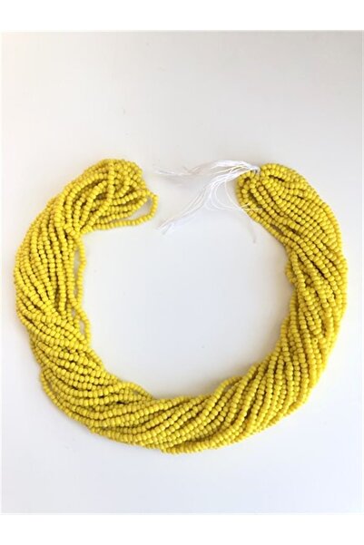FdayAksesuar Διακοσμητική Κορδέλα Αξεσουάρ Ματ Κίτρινες Χάντρες 2 Mm-dkb-1006...