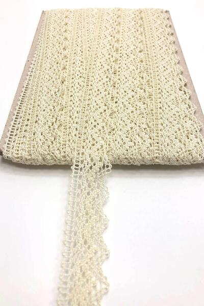 FdayAksesuar Διακοσμητική Κορδέλα Αξεσουάρ Κρέμα Κοπανακί Κοτόν Δαντέλα – Δια...