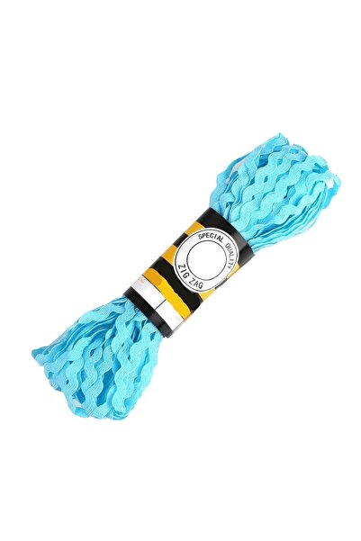 FdayAksesuar Декоративна панделка Аксесоар Светлосиня Водна камък Зигзаг 50 м...