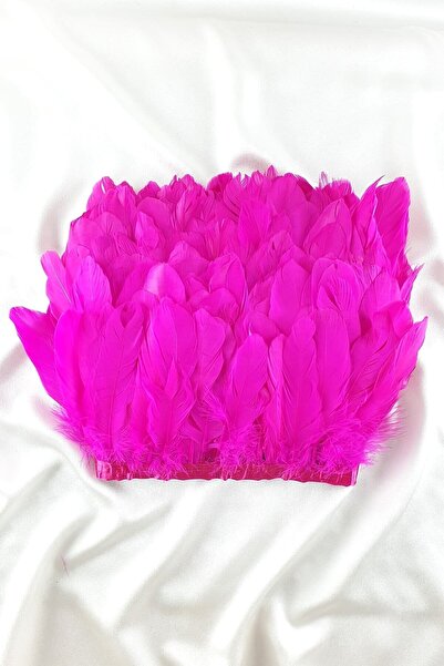 FdayAksesuar Accesoriu panglică decorativă cu pene de vultur fucsia închis – ...