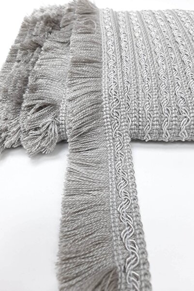 Genel Markalar Dekoratif Şerit Aksesuar Gri Renk Ip Püskül Saçak Şerit – Deko...