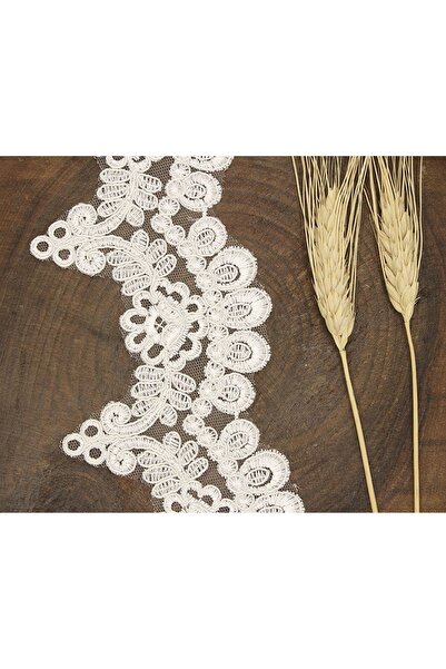 FdayAksesuar Διακοσμητική Κορδέλα Αξεσουάρ σε απόχρωση Off-White French Guipu...