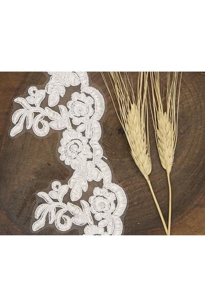 FdayAksesuar Panglică decorativă cu flori albe, din guipură franceză 1015 – P...