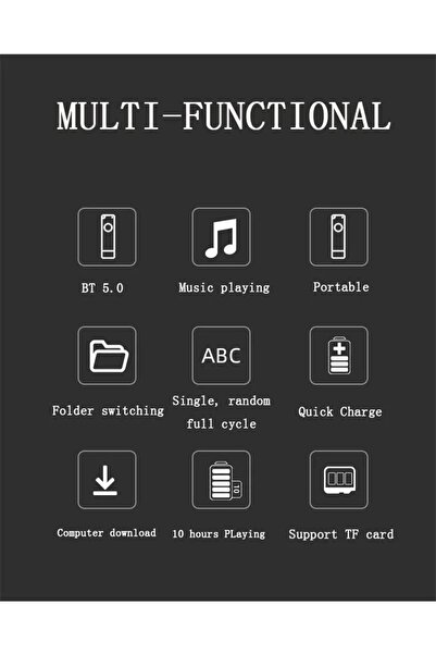 JUNGLEE Bluetooth Lu Mp3 Player Dahili Hoparlör Kablolu Ve Kablosuz Kulaklık Ile Kullanabilme Mini Mp3 Çalar