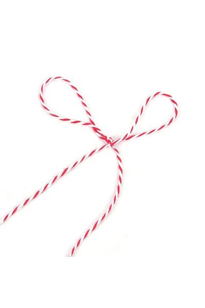 Bijumix Aksesuar 10 Meters Martençka Luck Spring Wish Bracelet String Red White Jewelry Making String