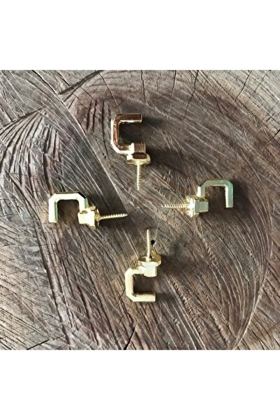 Ars Dekoratif Vida Askısı Mini Vidalı Piton Kanca Tesbih Askısı 12 Adet