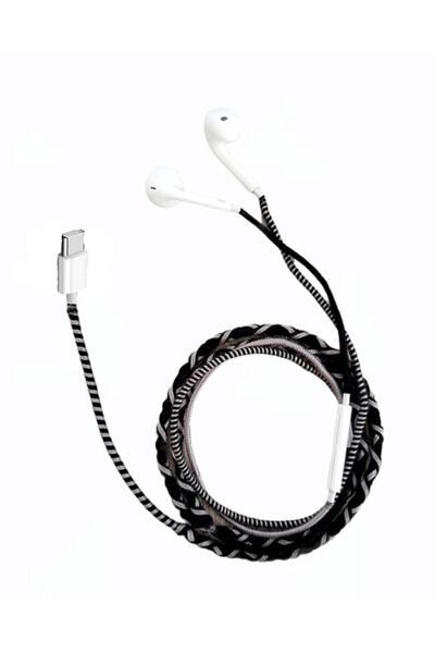 rangmobil Örgülü Type-c Kulaklık Xiaomi Huawei Oppo Vivo Samsung Uyumlu Mikrofonlu Type-c Girişlilere Uygundur