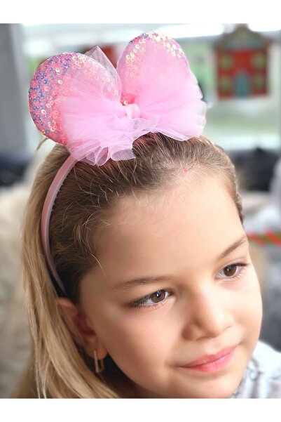 QUEEN AKSESUAR Trend Parlak Hologram Yanar Döner Pullu Tüllü Büyük Fiyonklu M...