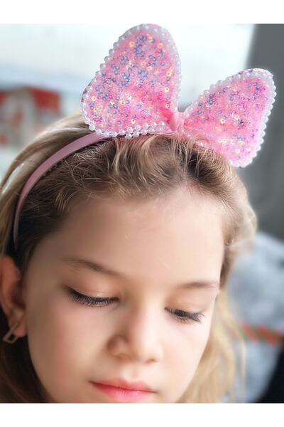 QUEEN AKSESUAR Trend Parlak Hologram Yanar Döner Pullu Büyük Fiyonklu Incili ...