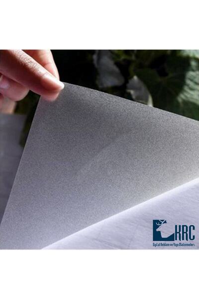 KRCDİJİTAL Duşakabin Camı Kaplama Folyosu 37cmx5mt Buzlu Cam Filmi Kendinden Yapışkanlı