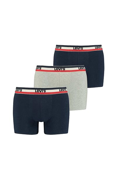 Levi's LEVI´S Herren Boxer-Shorts, 3er Pack - Sportswear Logo Boxer Brief, Cotton Stretch