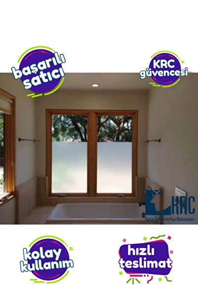 KRCDİJİTAL Cam Kaplama-pencere Camı Kaplama Folyosu 37cmx3mt Buzlu Cam Filmi ...