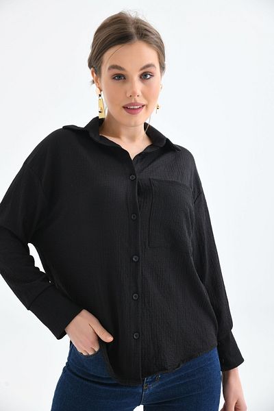 VOLT CLOTHİNG Dámská oversize košile s knoflíky na zádech