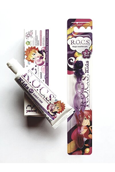 R.O.C.S. Kids 4-7 Yaş Diş Macunu Balon Sakızı 45g Ve Diş Fırçası Seti