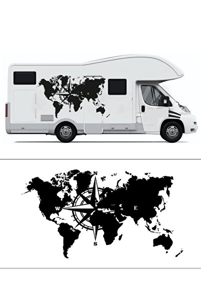 Melek Pazarı ملصق متوافق مع بوصلة الطريق العالمية مقاس 90 × 53 سم