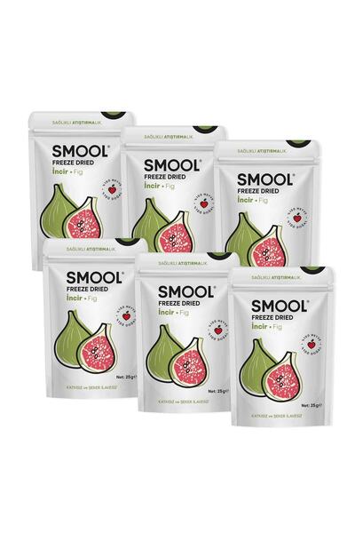 SMOOL مجموعة من 6 قطع من التين الأخضر المجفف بالتجميد